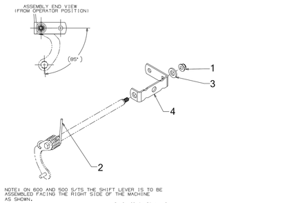 Speed Shift Diagram and Parts List for 3X26-INCHTRAC (31AH7DVX710)(2019) Cub Cadet Snow Blower